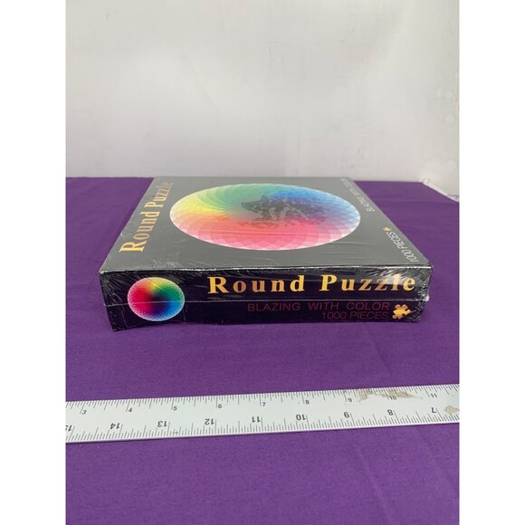 Round Jigsaw Puzzle Educational Game Rainbow Prisma Color 1000 Pieces - Picture 3 of 6